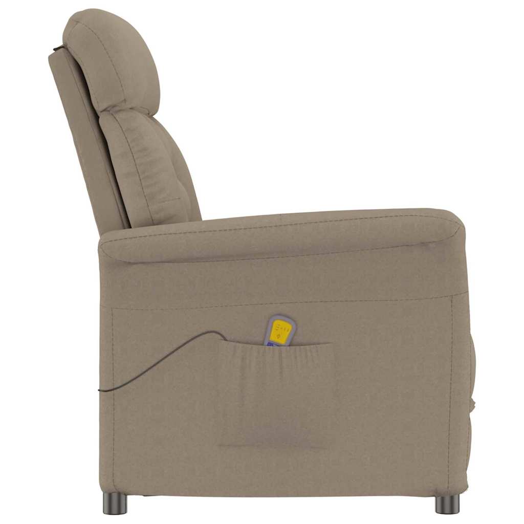 Massagesessel mit Kissen Taupe 70.5 x 96.5 x 95 cm Stoff