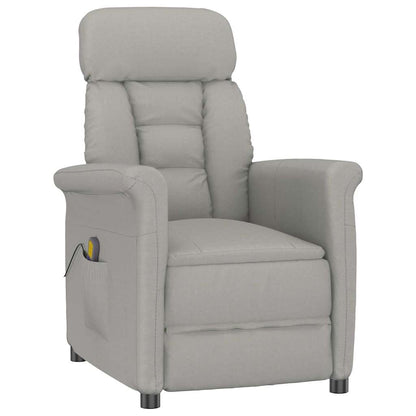 Massagesessel mit Kissen Hellgrau 70.5 x 96.5 x 95 cm Polyester