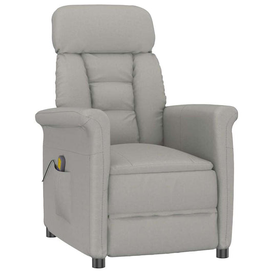 Massagesessel mit Kissen Hellgrau 70.5 x 96.5 x 95 cm Polyester