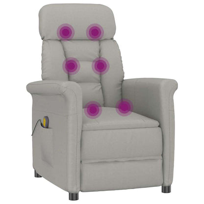Massagesessel mit Kissen Hellgrau 70.5 x 96.5 x 95 cm Polyester