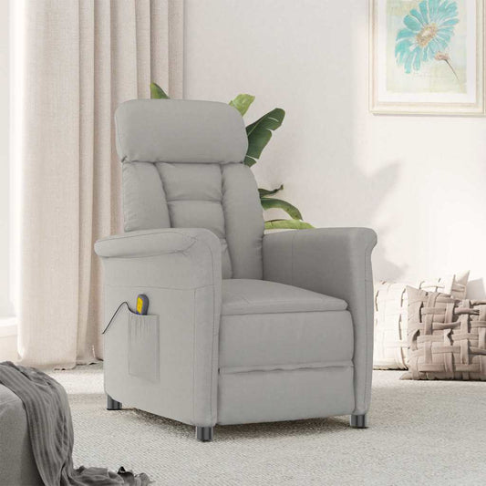 Massagesessel mit Kissen Hellgrau 70.5 x 96.5 x 95 cm Polyester