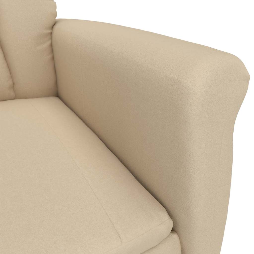 Massagesessel Creme 70.5 x 96.5 x 95 cm Stoff und Metall