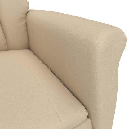 Massagesessel Creme 70.5 x 96.5 x 95 cm Stoff und Metall