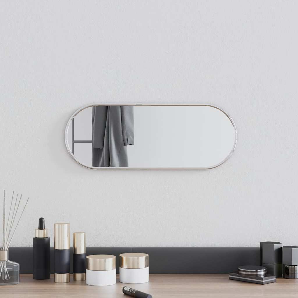 Wandspiegel Silbern 40x15 cm Oval
