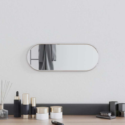Wandspiegel Silbern 40x15 cm Oval