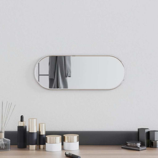 Wandspiegel Silbern 40x15 cm Oval