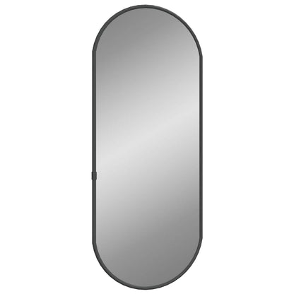 Wandspiegel Schwarz 50x20 cm Oval