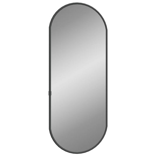 Wandspiegel Schwarz 50x20 cm Oval