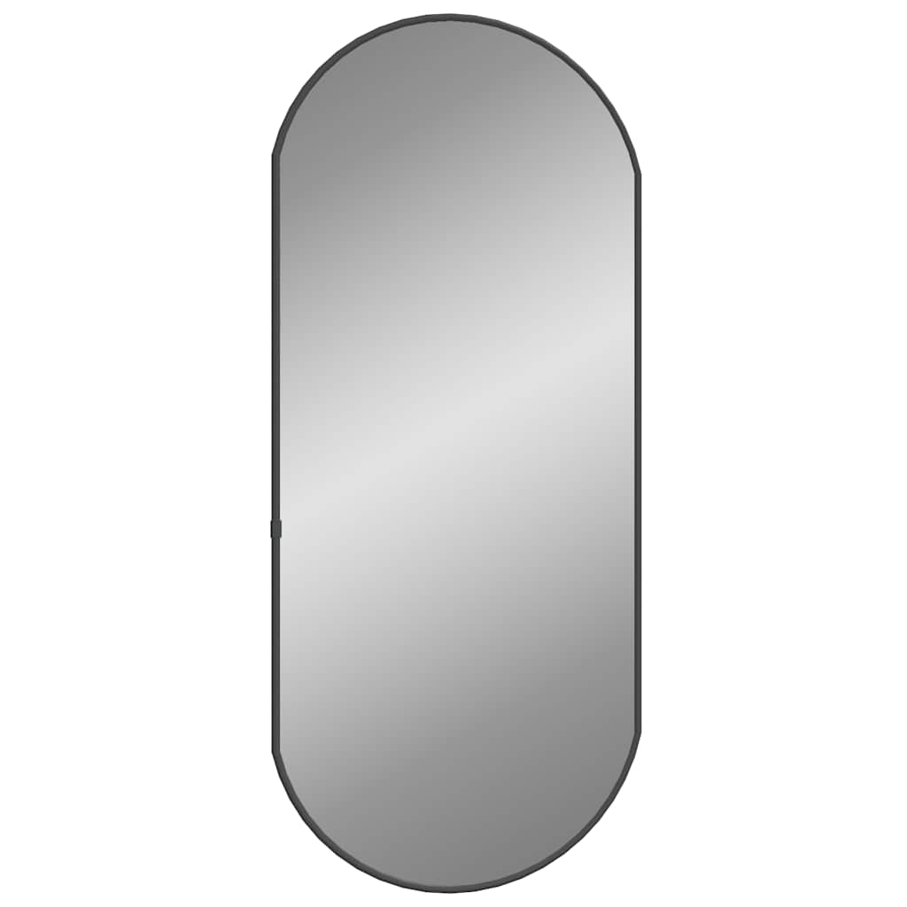 Wandspiegel Schwarz 70x30 cm Oval