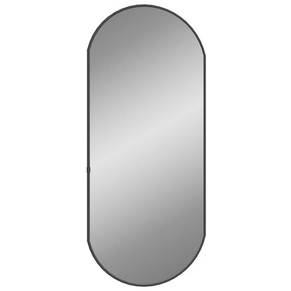 Wandspiegel Schwarz 70x30 cm Oval