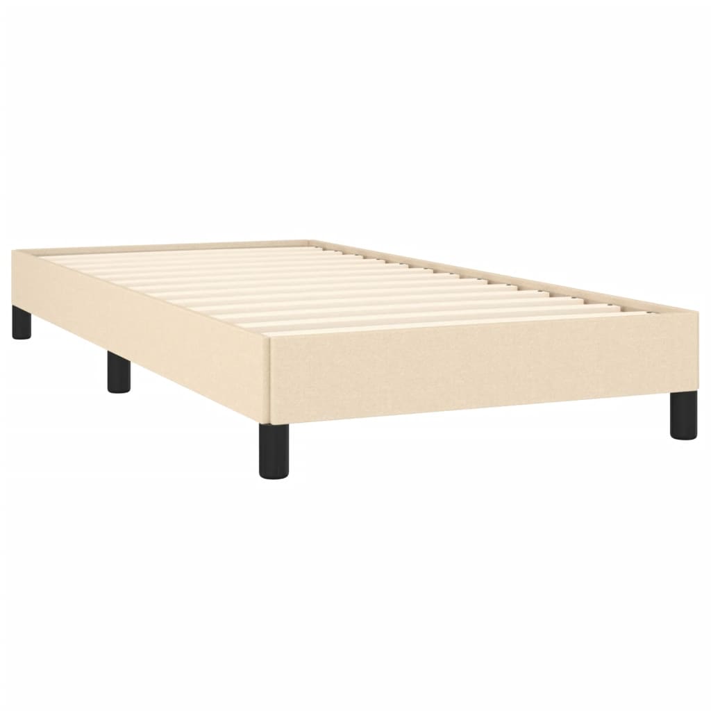 Bettgestell ohne Matratze Creme 80x200 cm Stoff