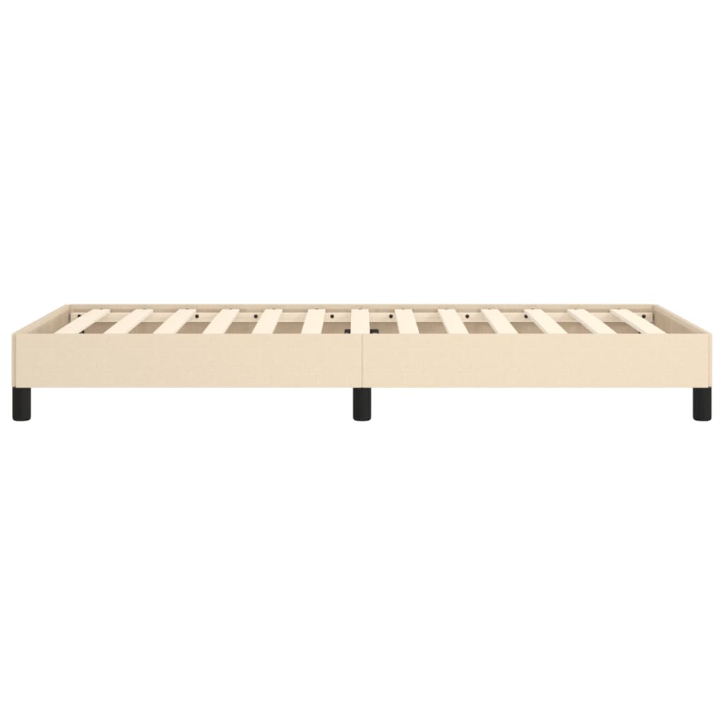 Bettgestell ohne Matratze Creme 80x200 cm Stoff