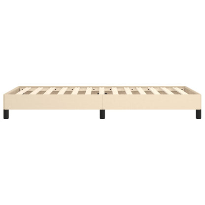 Bettgestell ohne Matratze Creme 80x200 cm Stoff