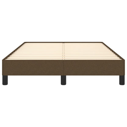 Bettgestell ohne Matratze Dunkelbraun 120x200 cm Stoff