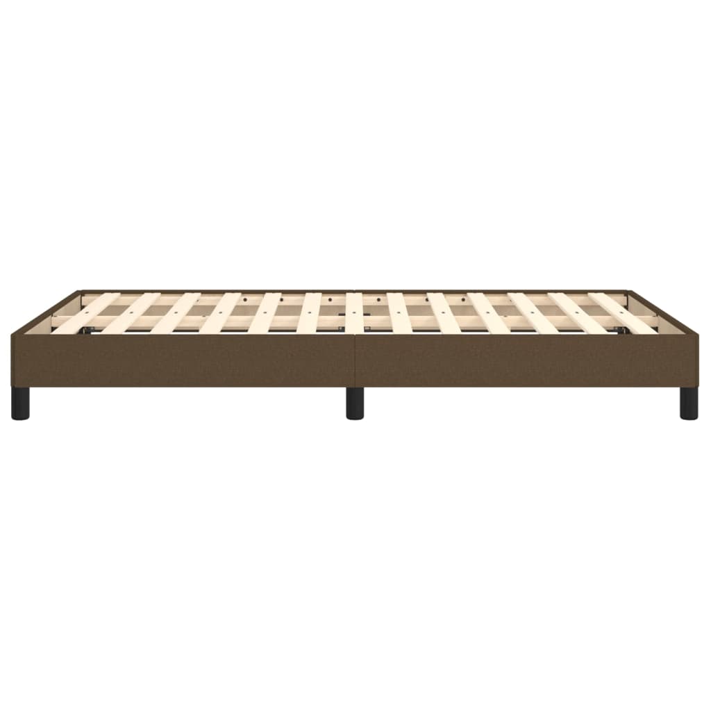 Bettgestell ohne Matratze Dunkelbraun 120x200 cm Stoff