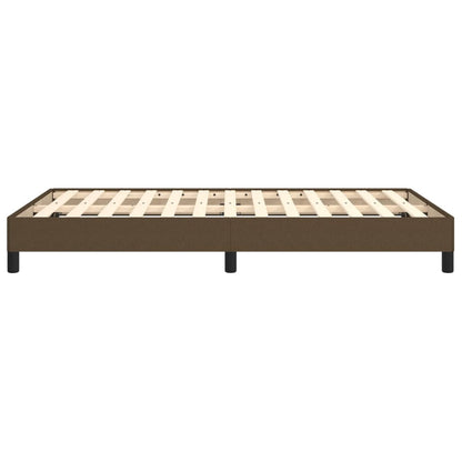 Bettgestell ohne Matratze Dunkelbraun 120x200 cm Stoff