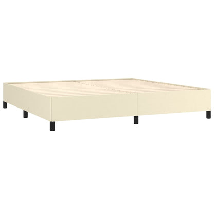 Bettgestell Creme 200x200 cm Kunstleder