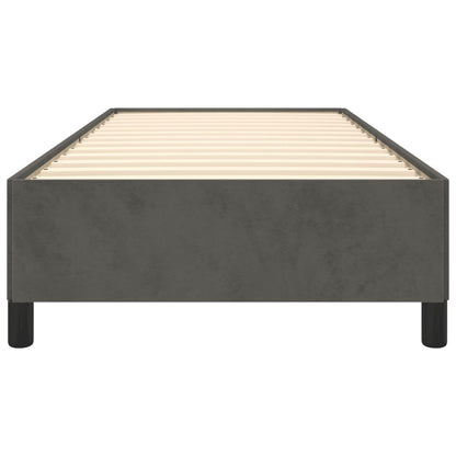 Bettgestell ohne Matratze Dunkelgrau 90x190 cm Samt