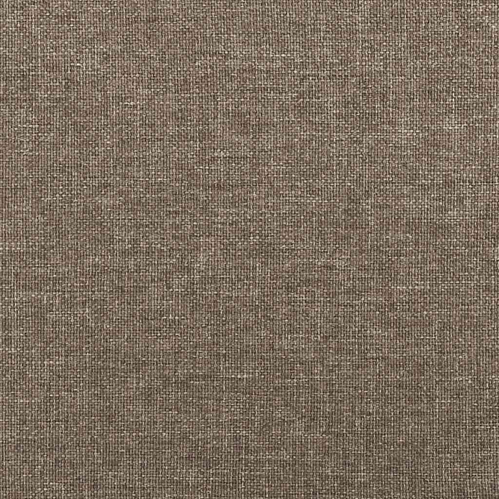 Bettgestell ohne Matratze Taupe 200x200 cm Stoff