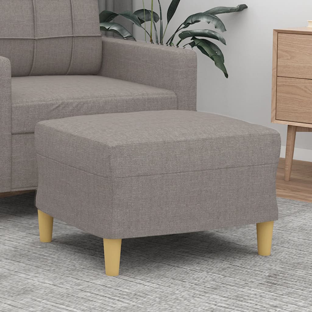 Fußhocker Taupe 60x50x41 cm Stoff