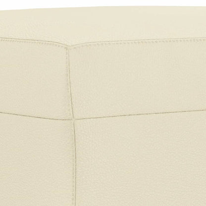 Fußhocker Creme 60x50x41 cm Kunstleder
