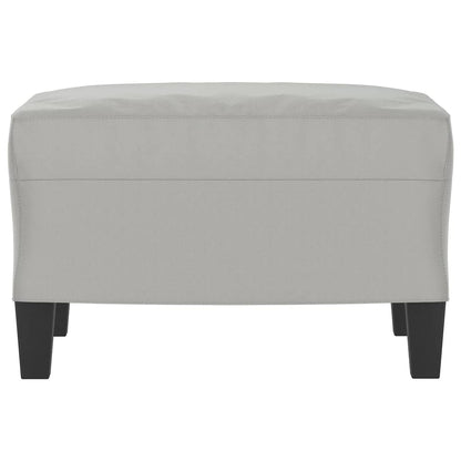 Fußhocker Hellgrau 60x50x41 cm Mikrofasergewebe