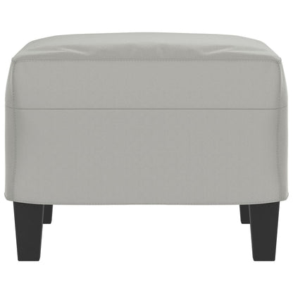 Fußhocker Hellgrau 60x50x41 cm Mikrofasergewebe