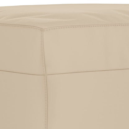 Fußhocker Creme 60x50x41 cm Mikrofasergewebe