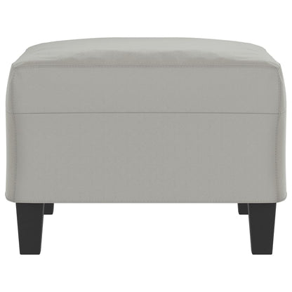 Fußhocker Hellgrau 70x55x41 cm Mikrofasergewebe