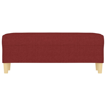 Sitzbank Weinrot 100x35x41 cm Stoff