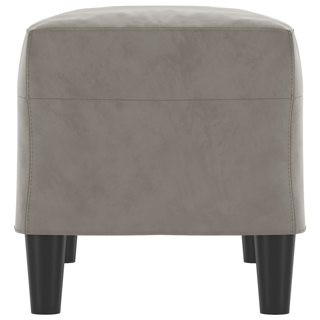 Sitzbank Hellgrau 70x35x41 cm Samt