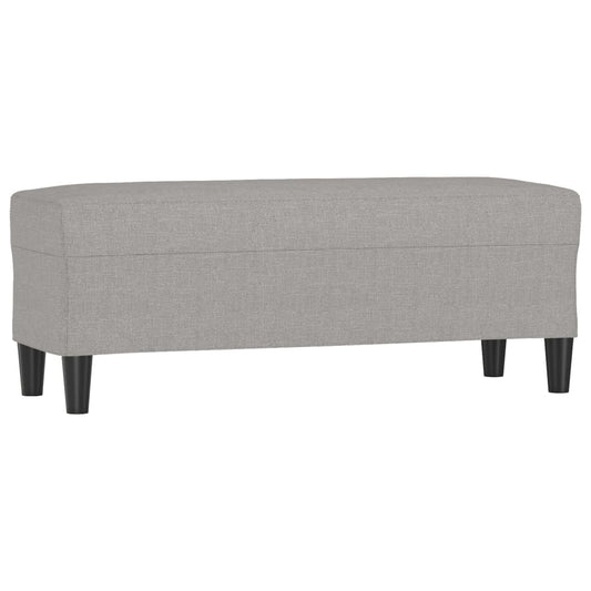 Sitzbank Hellgrau 100x35x41 cm Stoff