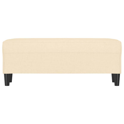 Sitzbank Creme 100x35x41 cm Stoff