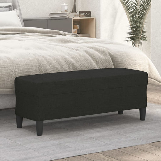 Sitzbank Schwarz 100x35x41 cm Stoff
