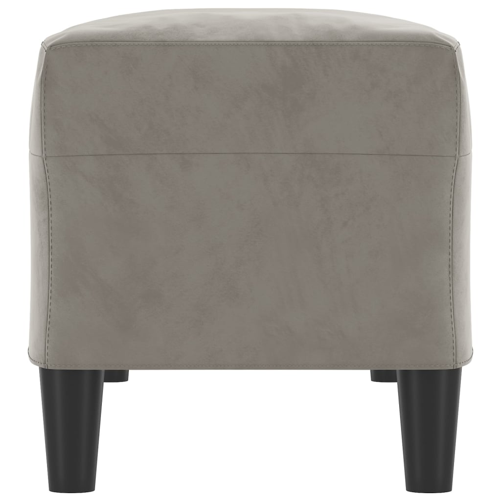 Sitzbank Hellgrau 100x35x41 cm Samt