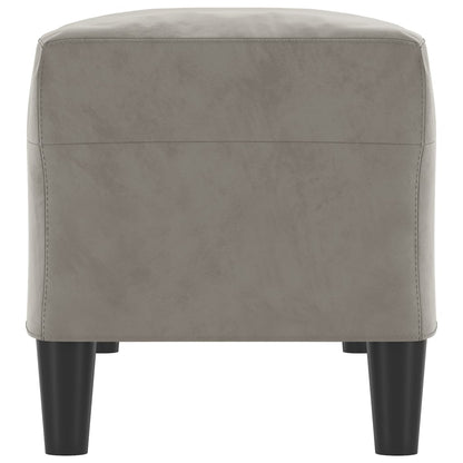 Sitzbank Hellgrau 100x35x41 cm Samt