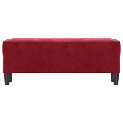 Sitzbank Weinrot 100x35x41 cm Samt
