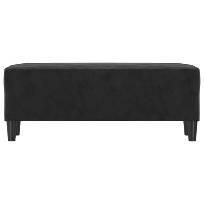 Sitzbank Schwarz 100x35x41 cm Samt