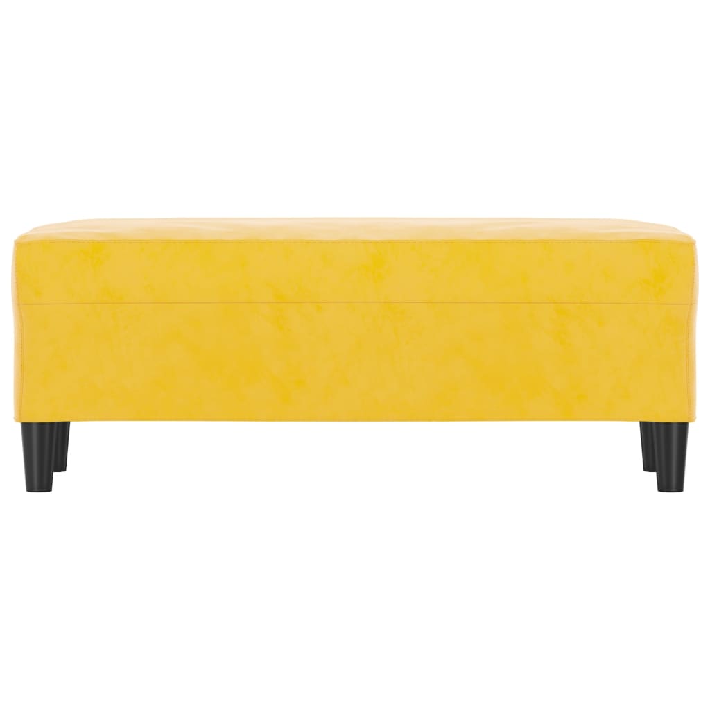 Sitzbank Gelb 100x35x41 cm Samt