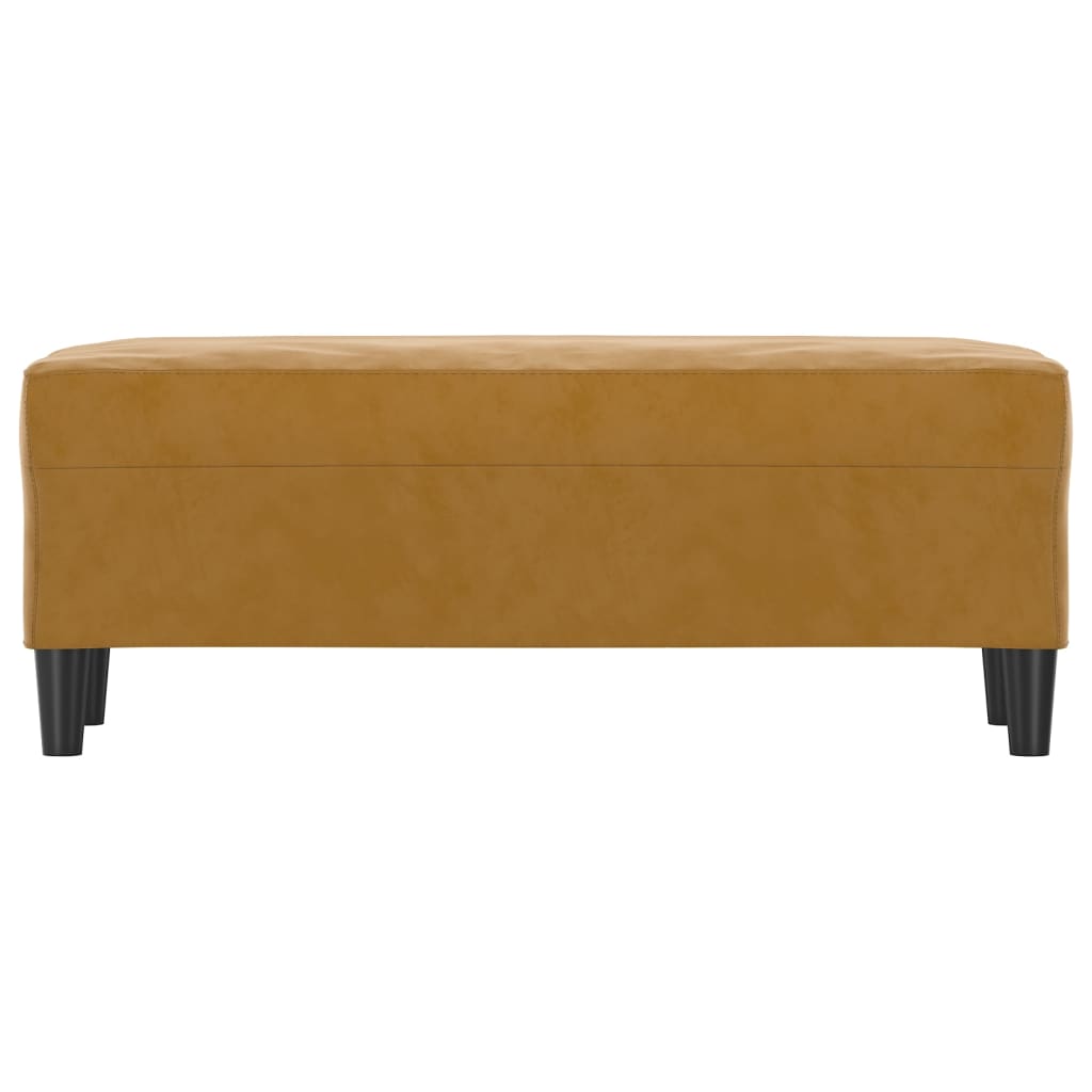 Sitzbank Braun 100x35x41 cm Samt