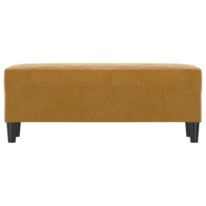 Sitzbank Braun 100x35x41 cm Samt