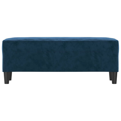 Sitzbank Blau 100x35x41 cm Samt