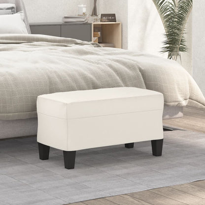 Sitzbank Creme 70x35x41 cm Kunstleder