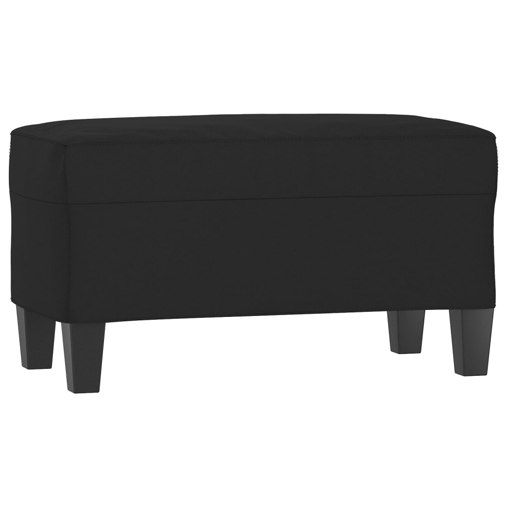 Sitzbank Schwarz 70x35x41 cm Mikrofasergewebe