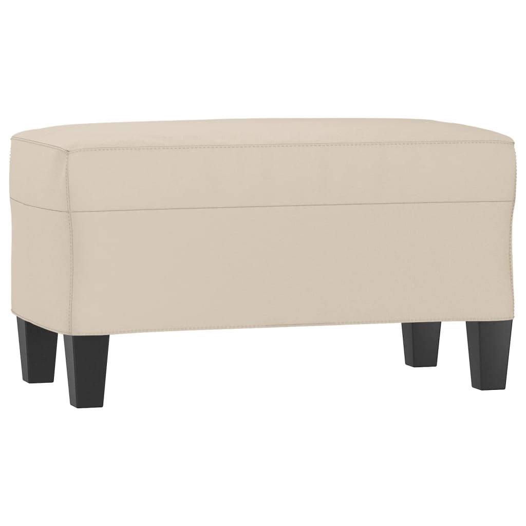 Sitzbank Creme 70x35x41 cm Mikrofasergewebe