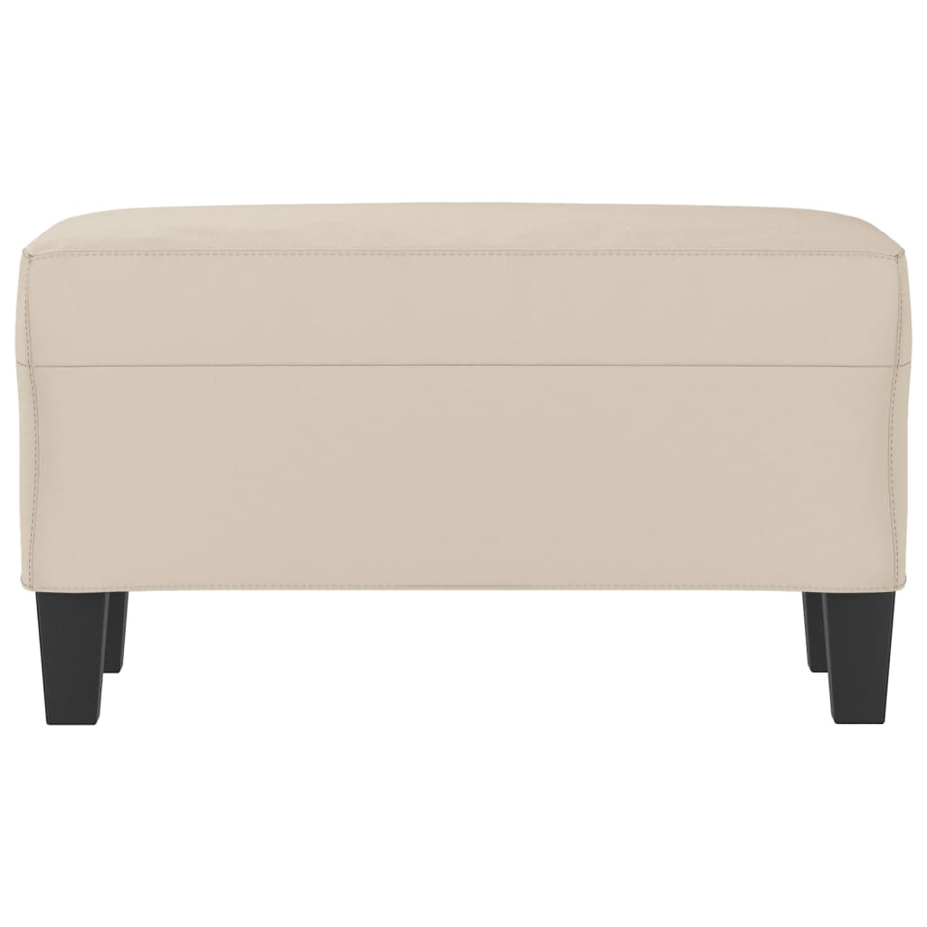 Sitzbank Creme 70x35x41 cm Mikrofasergewebe