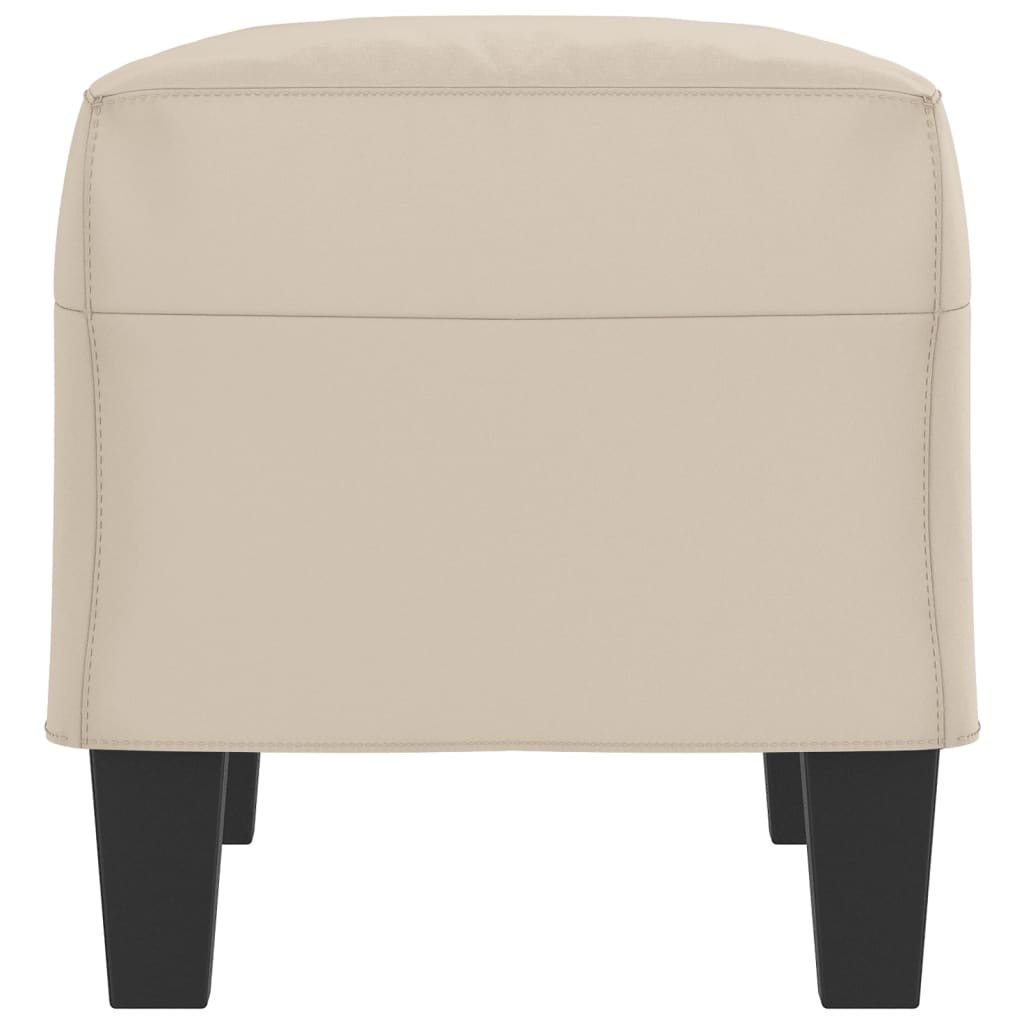 Sitzbank Creme 70x35x41 cm Mikrofasergewebe