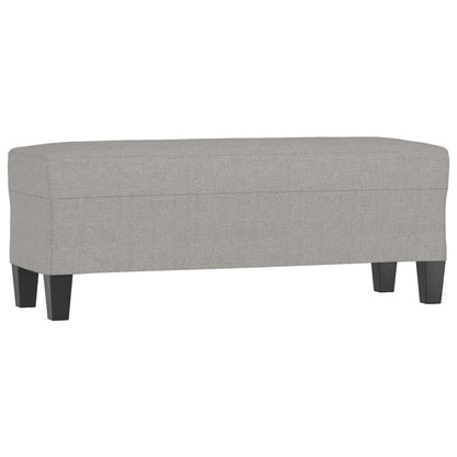 Sitzbank Hellgrau 100x35x41 cm Stoff