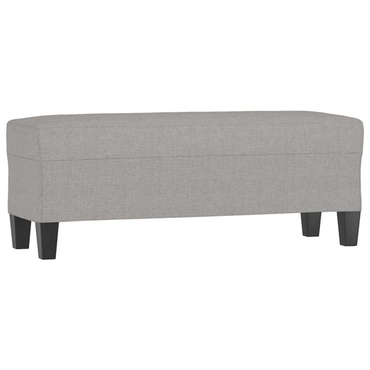 Sitzbank Hellgrau 100x35x41 cm Stoff