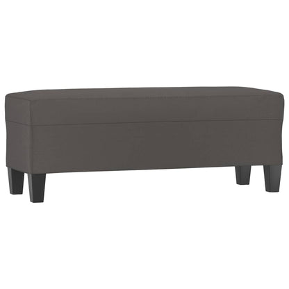 Sitzbank Grau 100x35x41 cm Kunstleder